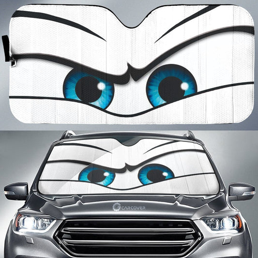 White Angry Eyes Car Sunshade Custom Funny Car Accessories - Gearcarcover - 1