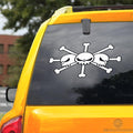 White Blackbeard Flag Car Sticker Custom One Piece Anime Car Accessories - Gearcarcover - 3