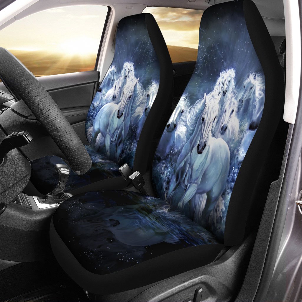 White Horse Car Seat Covers - Gearcarcover - 1