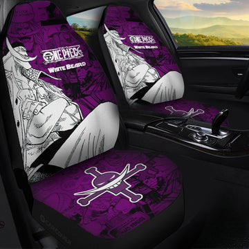 WhiteBeard Car Seat Covers Custom Anime Mix Manga One Piece Car Interior Accessories - Gearcarcover - 1