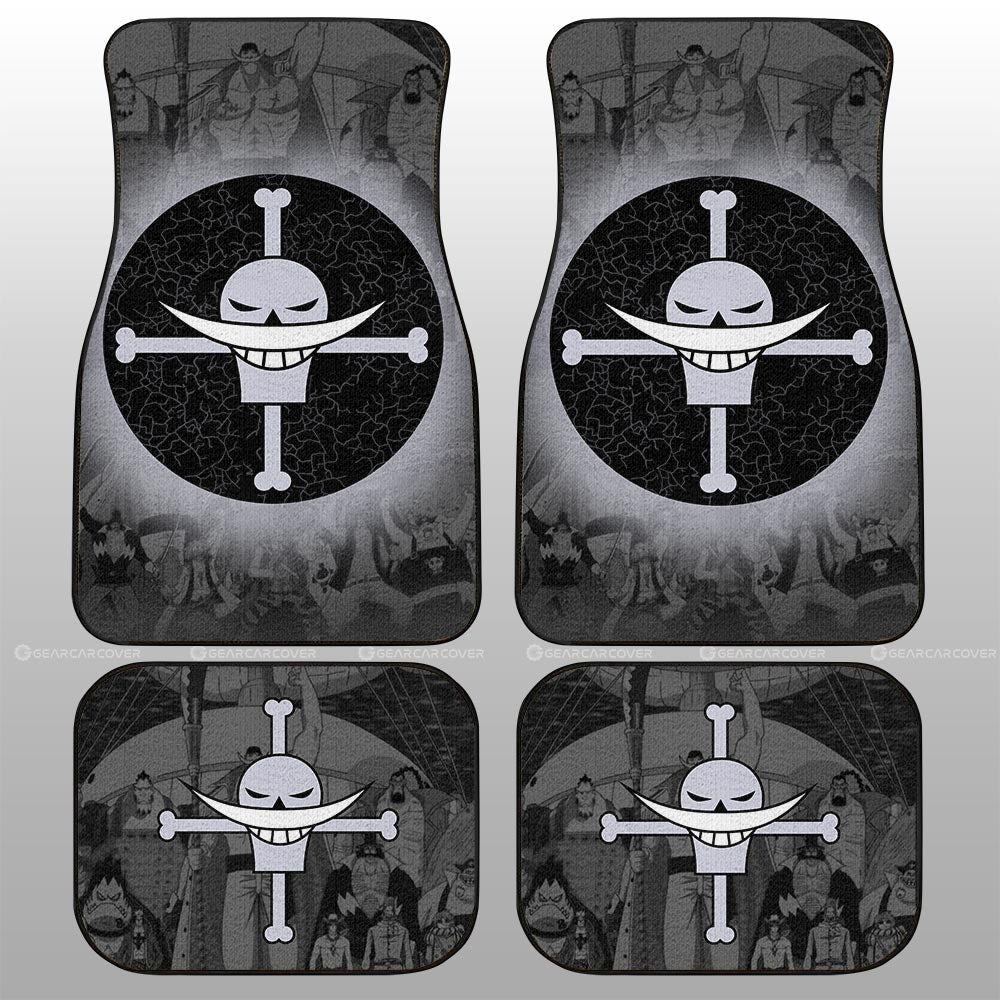 Whitebeard Pirates Flag Car Floor Mats Custom One Piece Anime Car Accessories - Gearcarcover - 2