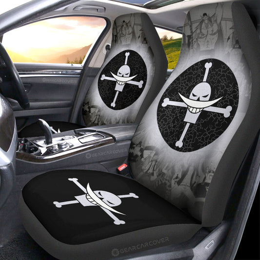 Whitebeard Pirates Flag Car Seat Covers Custom One Piece Anime Car Accessories - Gearcarcover - 2
