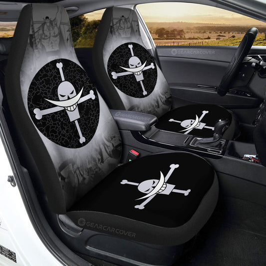 Whitebeard Pirates Flag Car Seat Covers Custom One Piece Anime Car Accessories - Gearcarcover - 1
