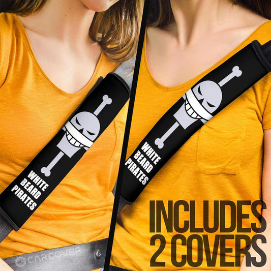 Whitebeard Pirates Flag Seat Belt Covers Custom One Piece Anime Car Accessories - Gearcarcover - 2