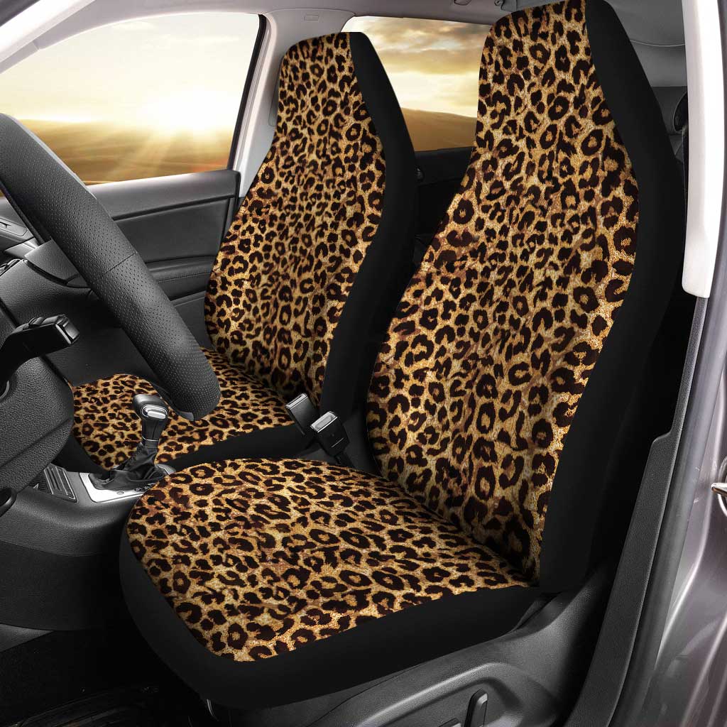 Wild Cheetah Skin Print Car Seat Covers Custom Brown Car Accessories - Gearcarcover - 1