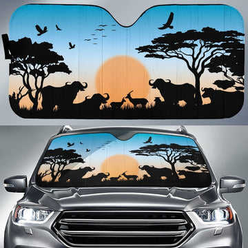 Wild nature in Africa Beauty Sky Custom Car Sunshade - Gearcarcover - 1