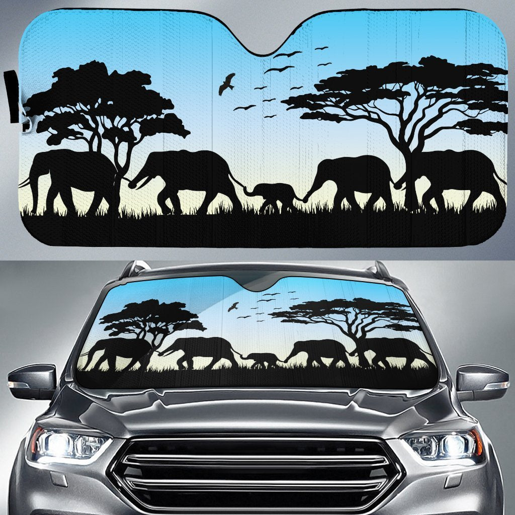 Wild nature in Africa Blue Sky Custom Car Sunshade - Gearcarcover - 1