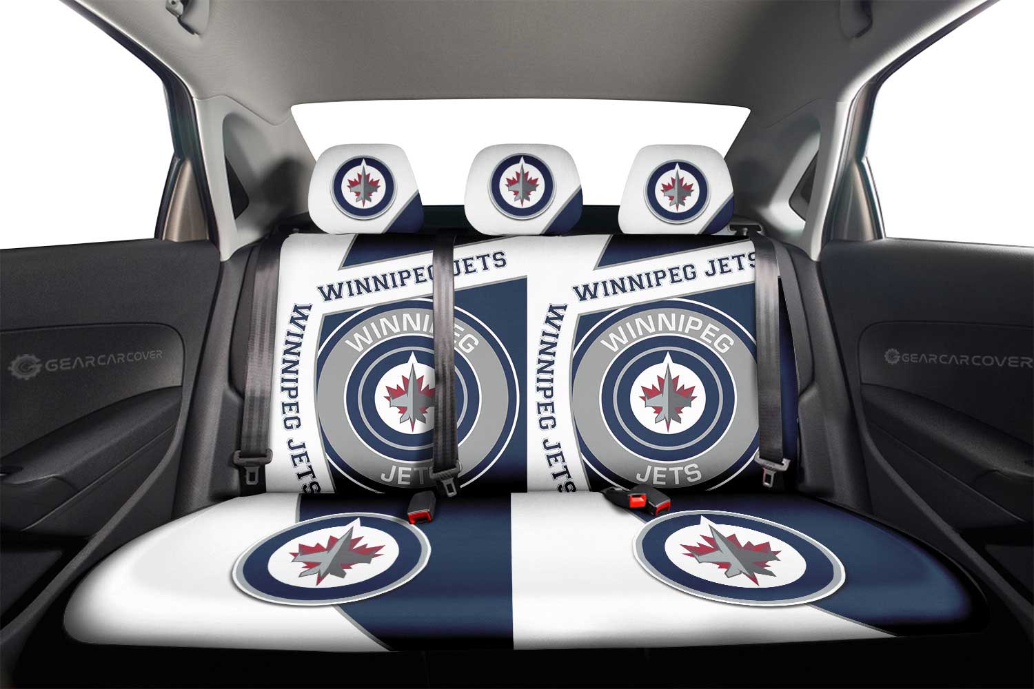 Winnipeg Jets Car Back Seat Cover Custom Car Accessories For Fans - Gearcarcover - 2