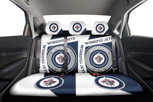 Winnipeg Jets Car Back Seat Cover Custom Car Accessories For Fans - Gearcarcover - 2