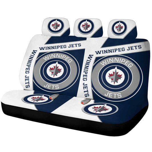 Winnipeg Jets Car Back Seat Cover Custom Car Accessories For Fans - Gearcarcover - 1