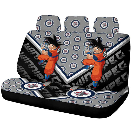 Winnipeg Jets Car Back Seat Cover Custom Car Decorations For Fans - Gearcarcover - 1
