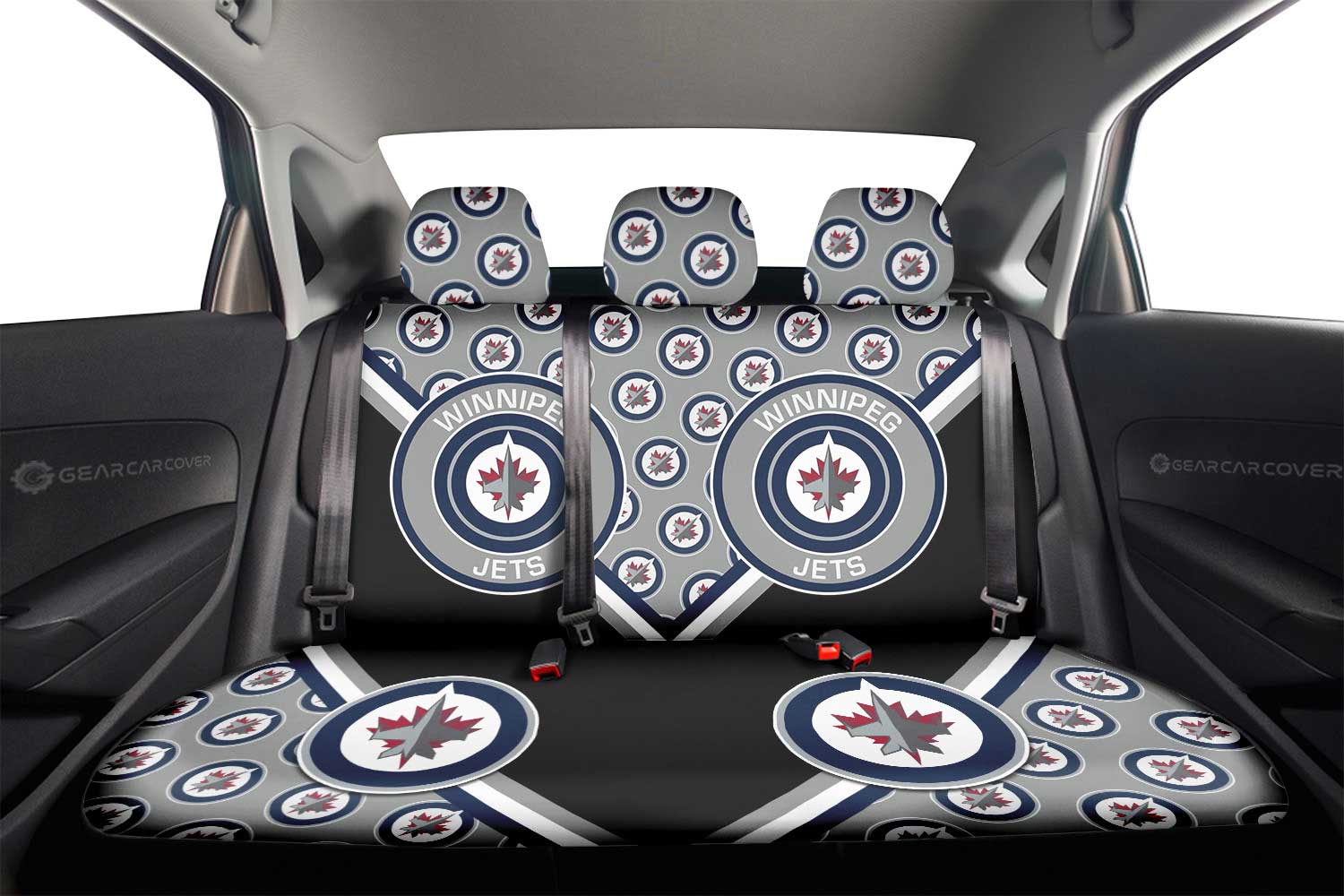 Winnipeg Jets Car Back Seat Cover Custom Car Decorations For Fans - Gearcarcover - 2