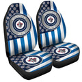 Winnipeg Jets Car Seat Covers Custom US Flag Style - Gearcarcover - 3