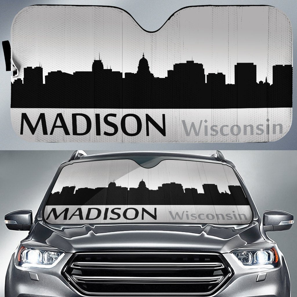 Wisconsin Madison Skyline Car Sunshade Custom Car Accessories - Gearcarcover - 1