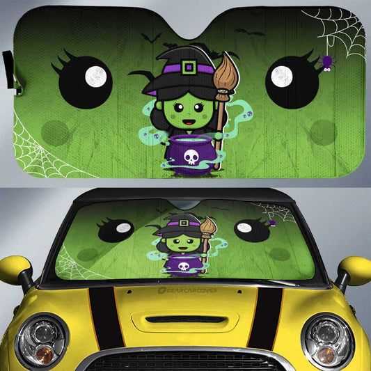 Witch Car Sunshade Custom Halloween Characters Car Interior Accessories - Gearcarcover - 1