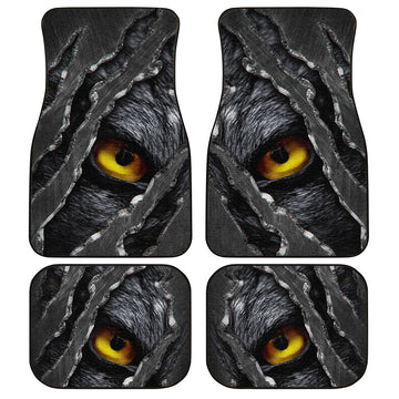 Wolf Eyes Car Floor Mats Custom Wild Animal Car Accessories - Gearcarcover - 1