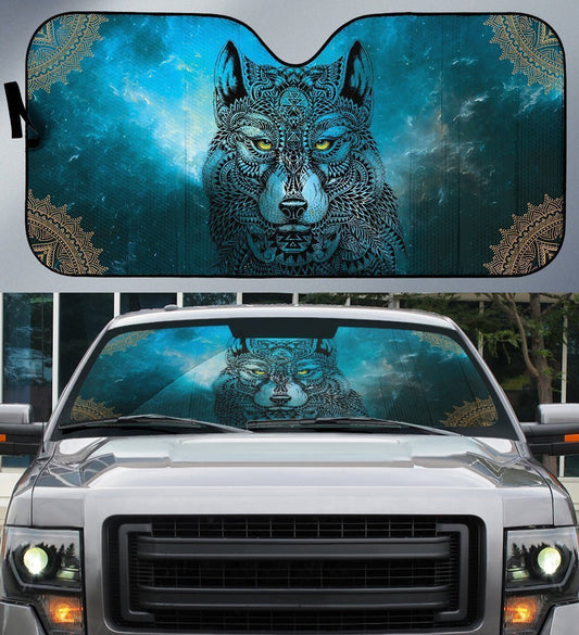 Wolf Mandala Car Sunshade Custom Car Interior Accessories - Gearcarcover - 1