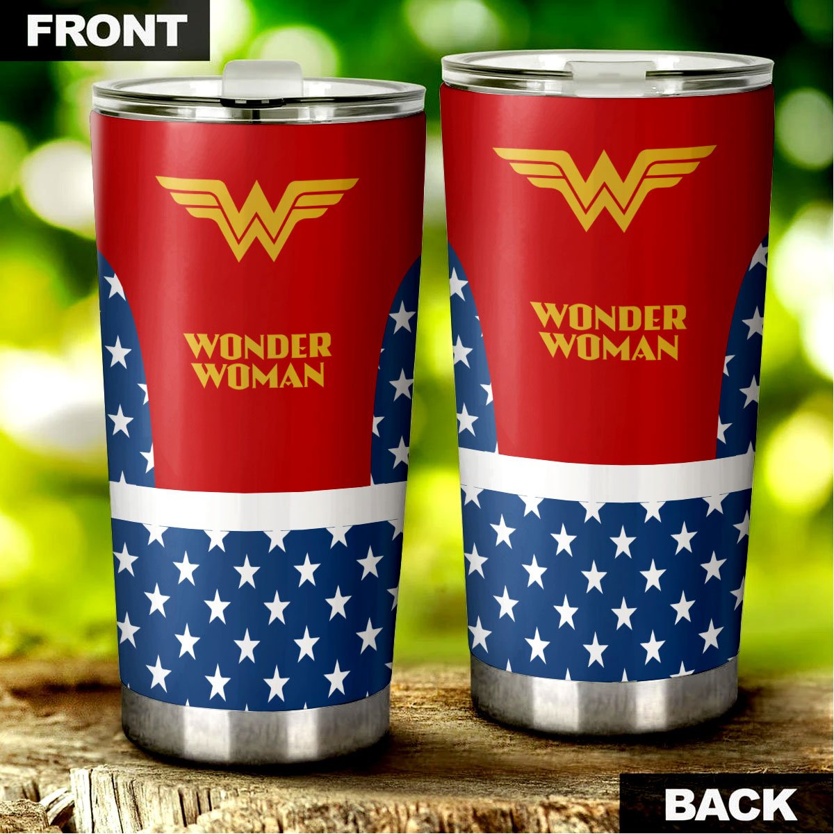 Wonder Woman Uniform Tumbler Cup Custom Car Interior Accessories - Gearcarcover - 3