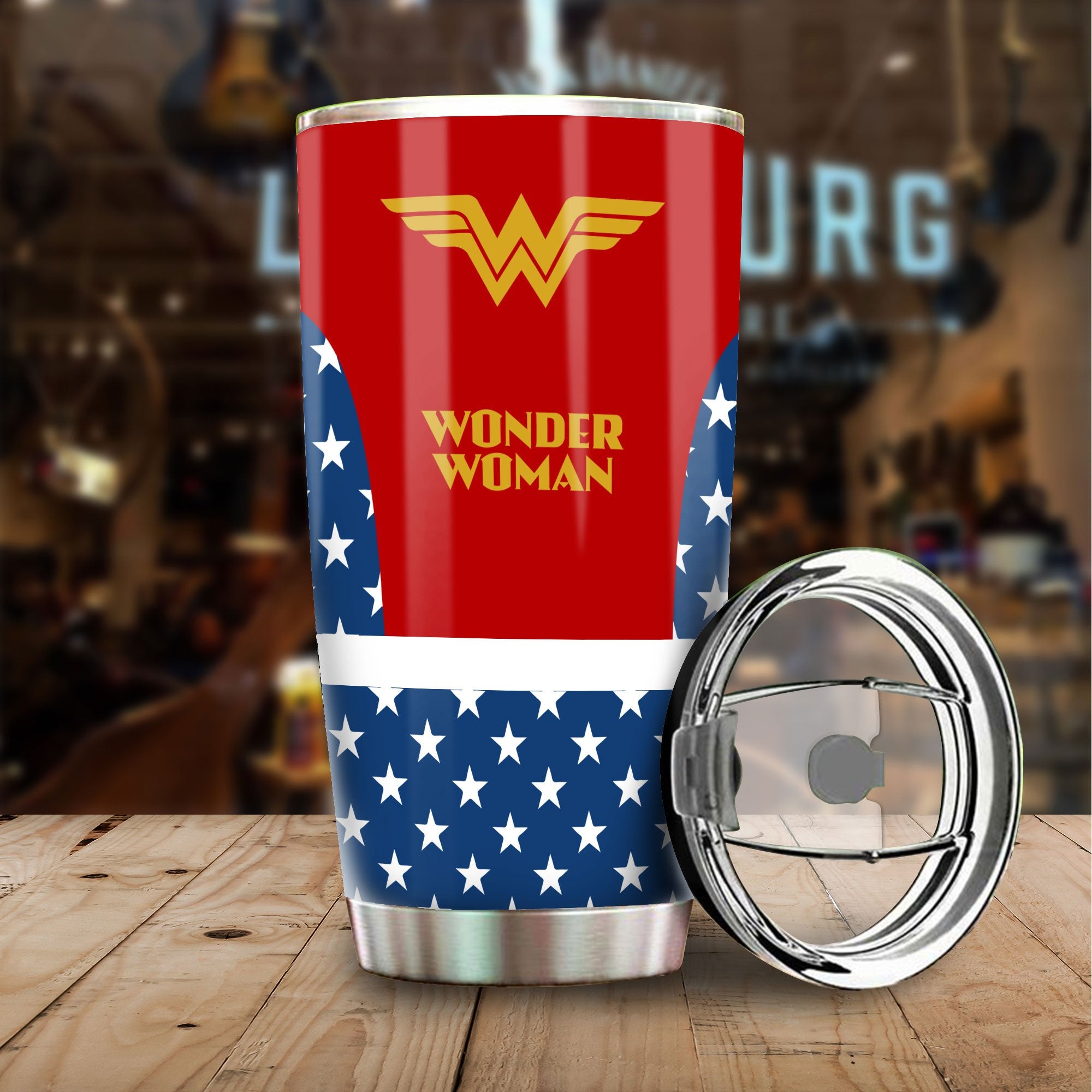 Wonder Woman Uniform Tumbler Cup Custom Car Interior Accessories - Gearcarcover - 1