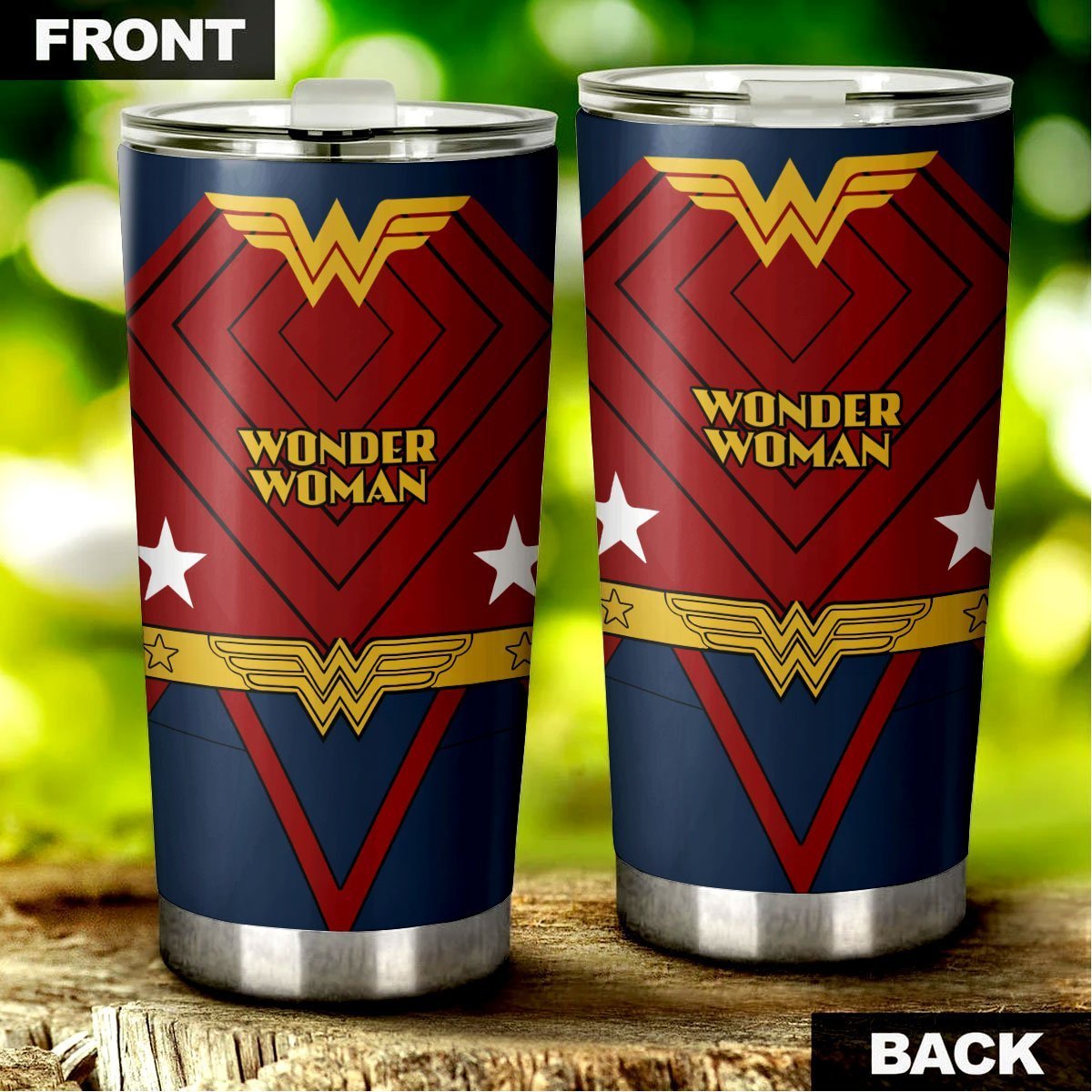 Wonder Woman Uniform Tumbler Cup Custom Car Interior Accessories - Gearcarcover - 3