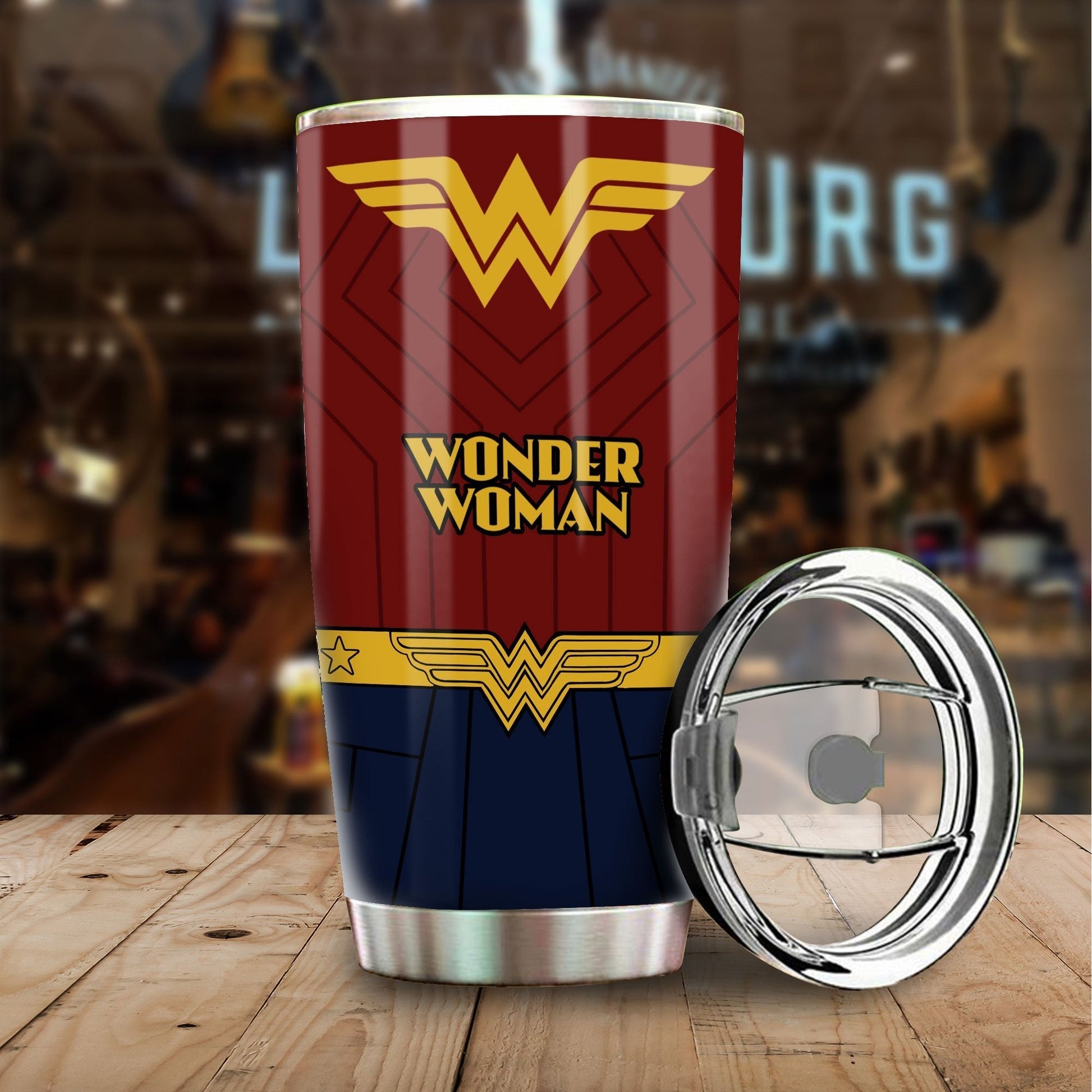 Wonder Woman Uniform Tumbler Cup Custom Car Interior Accessories - Gearcarcover - 1