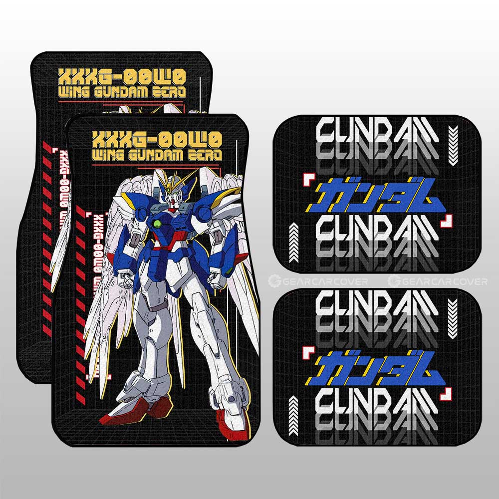 XXXG-00W0 Wing Gundam Zero Car Floor Mats Custom Gundam Anime Car Accessories - Gearcarcover - 3