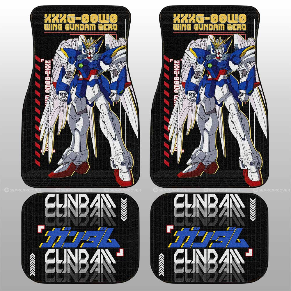 XXXG-00W0 Wing Gundam Zero Car Floor Mats Custom Gundam Anime Car Accessories - Gearcarcover - 1