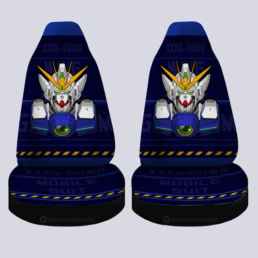 XXXG-00W0 Wing Gundam Zero Car Seat Covers Custom Gundam Anime Car Accessories - Gearcarcover - 1