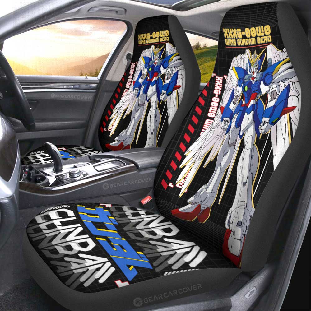 XXXG-00W0 Wing Gundam Zero Car Seat Covers Custom Gundam Anime Car Accessories - Gearcarcover - 4
