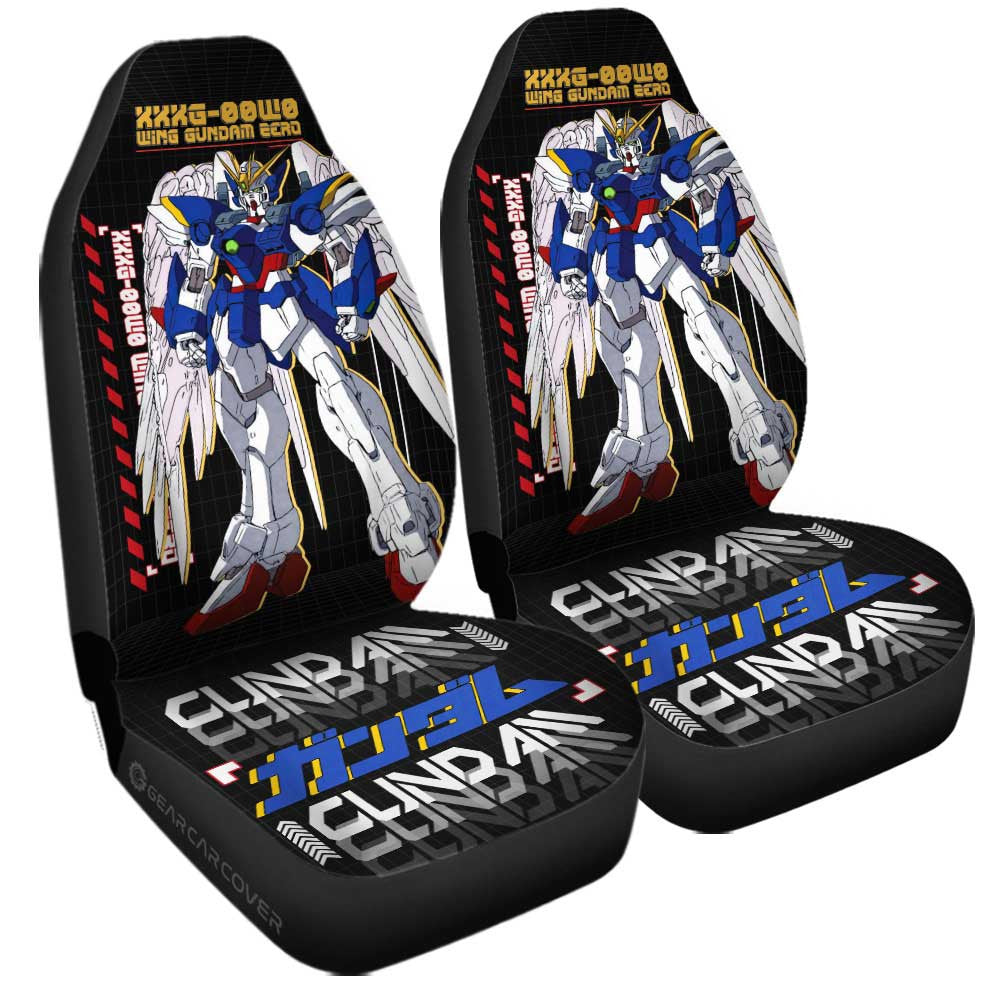 XXXG-00W0 Wing Gundam Zero Car Seat Covers Custom Gundam Anime Car Accessories - Gearcarcover - 1