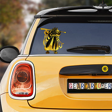 Yamato Car Sticker Custom One Piece Anime Gold Silhouette Style - Gearcarcover - 1