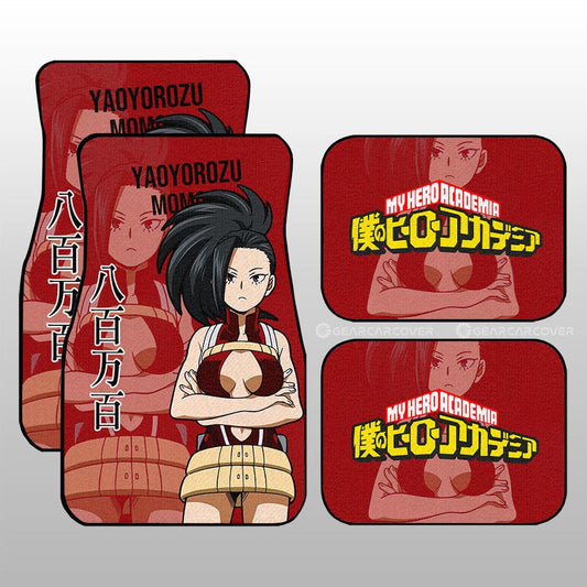Yaoyorozu Momo Car Floor Mats Custom My Hero Academia Car Accessories For Anime Fans - Gearcarcover - 1