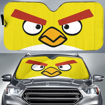 Yellow Angry Eyes Car Sunshade Custom Angry Bird Eyes Car Accessories - Gearcarcover - 1