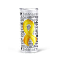 Yellow Breast Cancer Awareness Tall Glitter Tumbler - Gearcarcover - 3