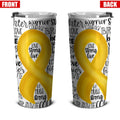 Yellow Breast Cancer Awareness Tumbler Stainless Steel - Gearcarcover - 4