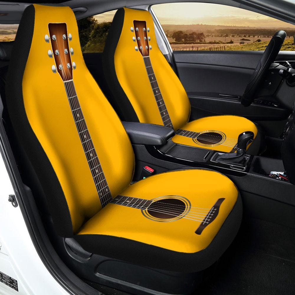 Yellow Guitar Car Seat Covers - Gearcarcover - 2