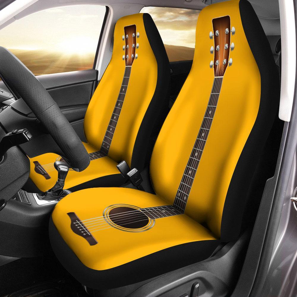Yellow Guitar Car Seat Covers - Gearcarcover - 1