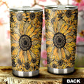 Yellow Sunflower Tumbler Cup Custom Car Accessories - Gearcarcover - 3