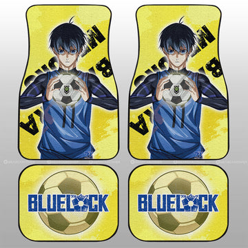 Yoichi Isagi Car Floor Mats Custom Blue Lock Anime - Gearcarcover - 1