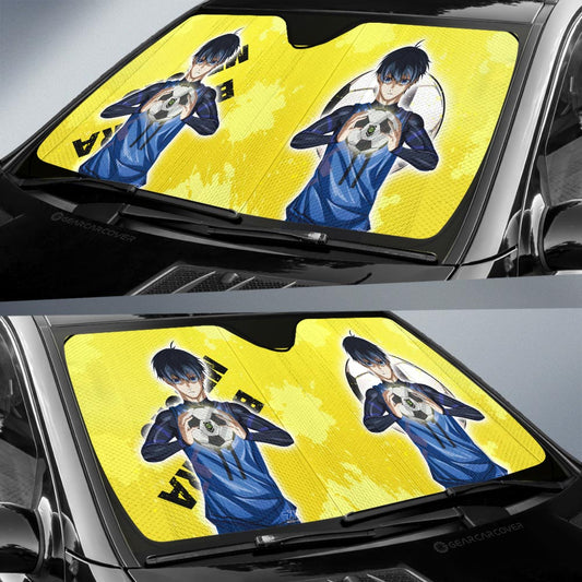Yoichi Isagi Car Sunshade Custom Blue Lock Anime - Gearcarcover - 2
