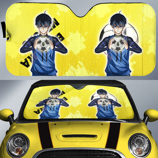 Yoichi Isagi Car Sunshade Custom Blue Lock Anime - Gearcarcover - 1