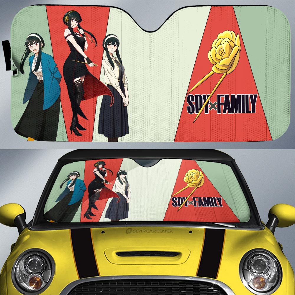 Yor Forger Car Sunshade Custom Spy x Family Anime Car Accessories - Gearcarcover - 1