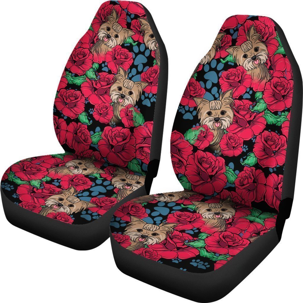 Yorkshire Car Seat Covers Custom Flowers Car Interior Accessories - Gearcarcover - 3