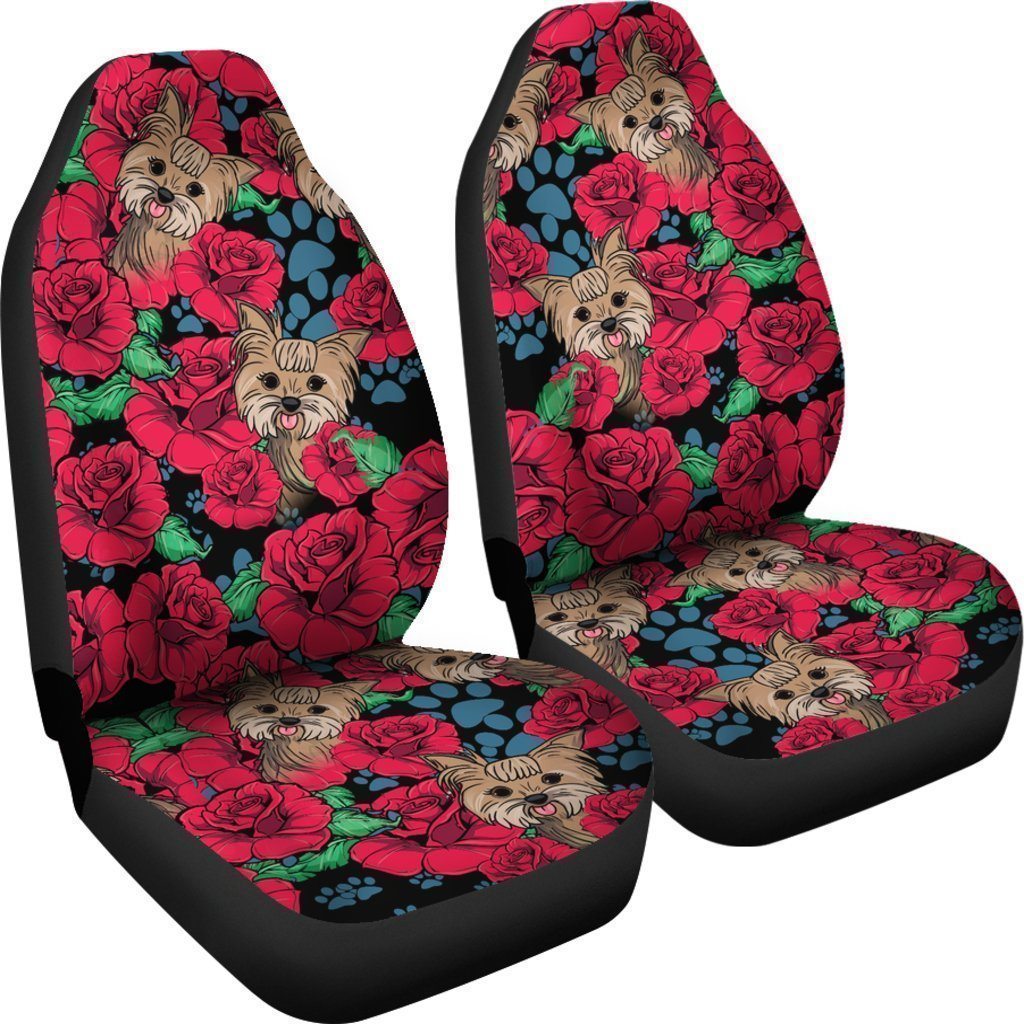 Yorkshire Car Seat Covers Custom Flowers Car Interior Accessories - Gearcarcover - 4