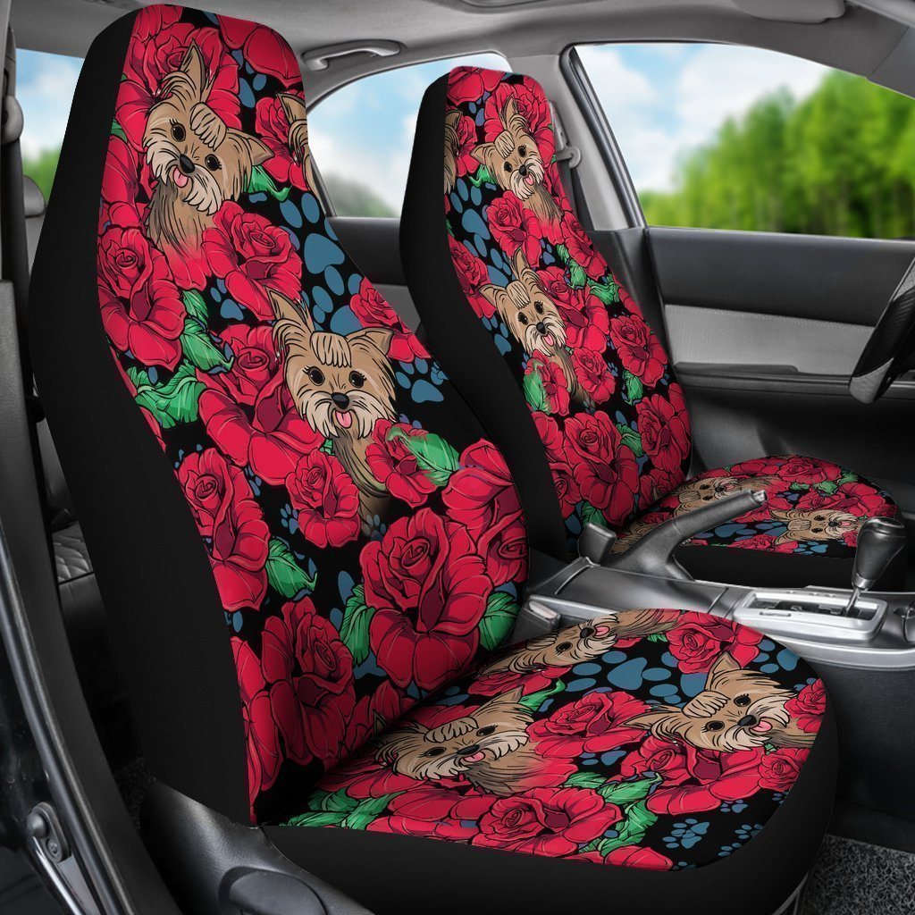 Yorkshire Car Seat Covers Custom Flowers Car Interior Accessories - Gearcarcover - 1
