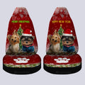 Yorkshire Terriers Dog Car Seat Covers Custom Christmas Car Interior Accessories - Gearcarcover - 4