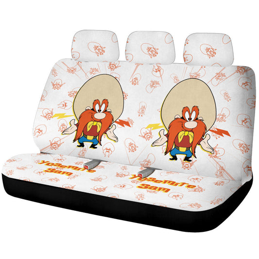 Yosemite Sam Car Back Seat Cover Custom Cartoon Car Accessories - Gearcarcover - 1