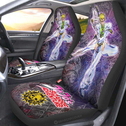 Yoshikage Kira Car Seat Covers Custom Galaxy Style JJBA Anime Car Accessories - Gearcarcover - 2