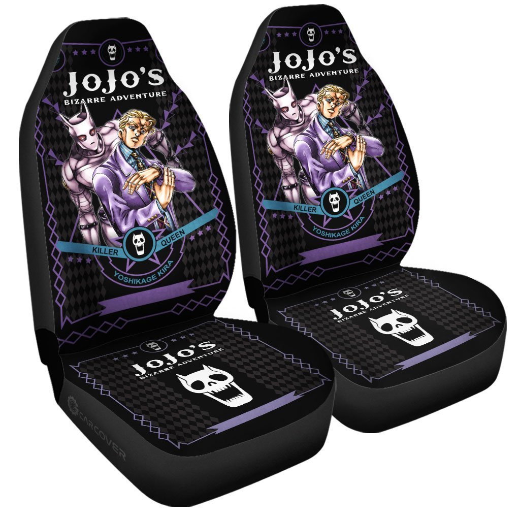 Yoshikage Kira Car Seat Covers Custom JoJo's Bizarre Anime Car Accessories - Gearcarcover - 3