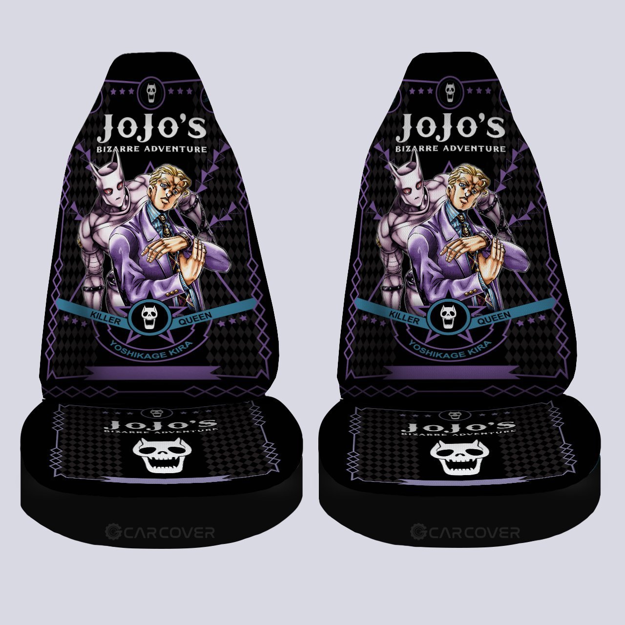Yoshikage Kira Car Seat Covers Custom JoJo's Bizarre Anime Car Accessories - Gearcarcover - 4
